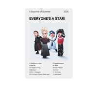 XPWZUDWOE 5 Seconds of Summer Album Everyone's A Star! Cover Canvas Poster Bedroom Decor Landscape Office Room Decor Gift 12x18inch(30x45cm)