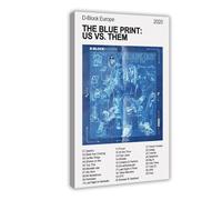 XPWZUDWOE D-Block Europe Album The Blue Print：Us Vs. Them Cover Canvas Poster Bedroom Decor Landscape Office Room Decor Gift 24x36inch(60x90cm)