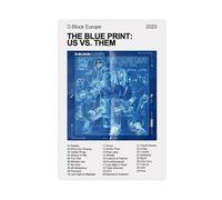 XPWZUDWOE D-Block Europe Album The Blue Print：Us Vs. Them Cover Canvas Poster Bedroom Decor Landscape Office Room Decor Gift 24x36inch(60x90cm)