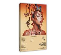 XPWZUDWOE Kali Uchis Red Moon in Venus Album Cover Canvas Poster Bedroom Decor Landscape Office Room Decor Gift 12x18inch(30x45cm)