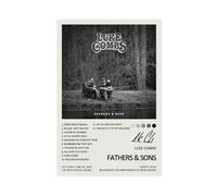 XPWZUDWOE Luke Combs Fathers & Sons Album Cover Canvas Poster Bedroom Decor Landscape Office Room Decor Gift 20x30inch(50x75cm)