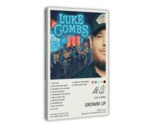 XPWZUDWOE Luke Combs Growin' Up Album Cover Canvas Poster Wall Art Decor Print Picture Paintings for Living Room Bedroom Decoration 16x24inch(40x60cm)