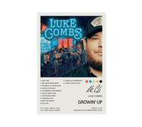 XPWZUDWOE Luke Combs Growin' Up Album Cover Canvas Poster Wall Art Decor Print Picture Paintings for Living Room Bedroom Decoration 16x24inch(40x60cm)