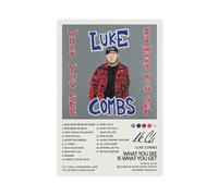 XPWZUDWOE Luke Combs What You See Is What You Get Album Cover Canvas Poster Wall Art Decor Print Picture Paintings for Living Room Bedroom Decoration 20x30inch(50x75cm)