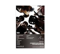 XPWZUDWOE Shaboozey Cowboys Live Forever, Outlaws Never Die Album Cover Canvas Poster Wall Art Decor Print Picture Paintings for Living Room Bedroom Decoration 24x36inch(60x90cm)