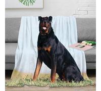 XPZABCDEG 3D Printed Doberman Blanket Microfiber Home Decor Dog Pattern Throw Blanket for Adults Sofa Bed 40x50inch(100x130cm)