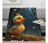 XPZABCDEG Adorable Animal 3D Printed Duckling Blanket Microfiber Home Decor Yellow Duck Throw Blanket Soft Warm for Sofa Bed 40x50inch(100x130cm)