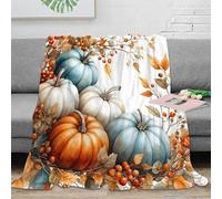 XPZABCDEG Autumn Decor 3D Printed Pumpkin Blanket Microfiber Cozy Home Sofa Throw Blanket for Adults Bedroom Dorm 40x50inch(100x130cm)
