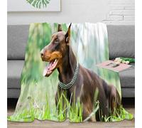 XPZABCDEG Deluxe 3D Printed Dog Design Blanket Microfiber Home Decor Dog Throw Blanket for Adults Sofa Bed Gift 40x50inch(100x130cm)