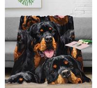 XPZABCDEG Realistic 3D Printed Doberman Blanket Microfiber Sofa Decor Dog Lover Throw Blanket Ultra Soft Warm for Adults Teens 40x50inch(100x130cm)