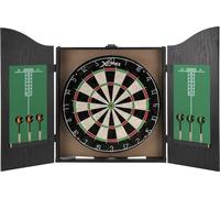 XQ Max Home Darts Centre Including Cabinet with Dartboard and 2 Sets of Darts - Black