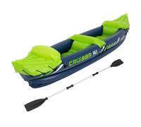 XQ Max X1 Kayak Cruiser Blue and Green 2 Person Inflatable Kayak with Aluminium Oars and Grab Rope 325x81x53cm
