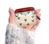 XQAGU for AirPods Pro 2& Pro 1 Case Cute Star Aesthetic with Keychain Wavy Design Protective Earphone Cover Case Soft Transparent TPU for AirPods Pro Case Women Girl-Brown