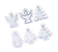 XQBFJYMP 6/8Pcs Christmas Theme Silicone Molds Halloween Themed Silicone Moulds For Epoxy Resin Home Decoration