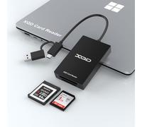 XQD Card Reader - XQD SD Card Reader Dual-Slot USB/Type C Memory Card Reader - 5Gpbs Sony XQD Reader for Sony G/M Series, Lexar 2933x/1400x USB Mark XQD Card,SD/SDHC for iPhone 15/Windows/Mac/Android
