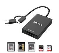 XQD USB 3.0 SD Card Reader, USBA/Type C XQD/SD Card Reader, Dual Slot, Memory Card Reader, Compatible with Sony G/M Series, Lexar Mark Cards, Sony G Series, for Windows/Mac OS/Linux