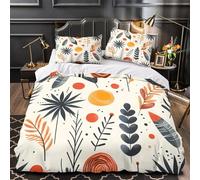 XQGASOEBN 3D Design Printed 3 Pcs Bedding Set Bed Decor Extra Botanicals Comforter Cover Durable Anti-allergic for Kids,Teens,Adults ModernIllustration Quilt Cover King（220x240cm）