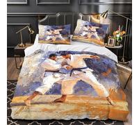 XQGASOEBN 3D Design Printed 3 Pieces Bedding Set Bedroom Decor Super Mial s Fighters Comforter Cover Easy Care Machine Washable for Boys,Kids,Women Dynamic Combat Quilt Cover King（220x240cm）