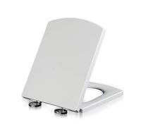 XQHD Toilet Seats Soft Close White, Loo Lid Quick Release Heavy Duty Easy To Clean Bathroom Lid,Square