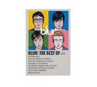XQHMEP Album Poster for Blur-the Best of Songs Poster Canvas Wall Art for Home Living Room Bedroom Decor Painting 12x18inch(30x45cm) Unframe-style
