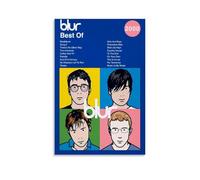 XQHMEP Album Poster for Blur-the Best of Songs Poster Canvas Wall Art for Home Living Room Bedroom Decor Painting 08x12inch(20x30cm) Unframe-style