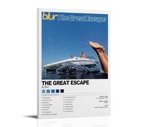 XQHMEP Album Poster for Blur-The Great Escape Poster Canvas Wall Art for Home Living Room Bedroom Decor Painting 12x18inch(30x45cm) Frame-style