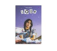 XQHMEP Olivia Poster Rodrigo Album-Sour Poster Canvas Wall Art for Home Living Room Bedroom Decor Painting 24x36inch(60x90cm) Unframe-style