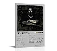XQHMEP Rod Wave Poster SoulFly Album Poster Canvas Wall Art for Home Living Room Bedroom Decor Painting 08x12inch(20x30cm) Frame-style