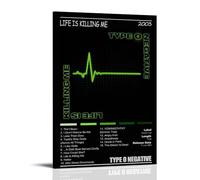 XQHMEP Type O Negative Poster Album-Life Is Killing Me Poster Canvas Wall Art for Home Living Room Bedroom Decor Painting 16x24inch(40x60cm) Frame-style