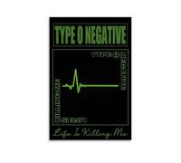 XQHMEP Type O Negative Poster Life Is Killing Me Album Poster Canvas Wall Art for Home Living Room Bedroom Decor Painting 08x12inch(20x30cm) Unframe-style
