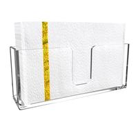 XQIGI Acrylic Napkin Holders, Guest Towel Dispenser Napkin Paper Stand, 9 Inch Clear Hand Towel Storage Tray for Bathroom Vanity Countertop, Kitchen Counter, Dining Table Parties Weddings