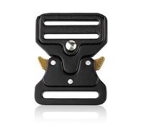 XQIGI Tactical Belt Buckle, Quick Release Clip Heavy Duty Metal 1 Pack for Dog Collar Harness, Backpack Luggage Strap Webbing (1 in)