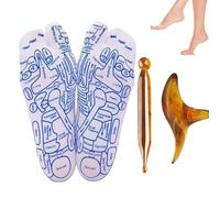 XQILGVF Chiro Socks, Foot Massage Socks, Reflexology Socks with Massage Tool, Acupressure Reflexology Socks (1 Pair,Women)