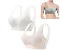 XQILGVF Ion Lift Lymphatic Detox Correction Bra Shaping Powerful Lifting Bra Lace Underwire Lifting Bra for Women
