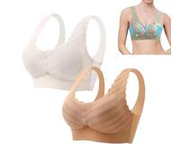 XQILGVF Ion Lift Lymphatic Detox Correction Bra Shaping Powerful Lifting Bra Lace Underwire Lifting Bra for Women