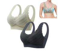 XQILGVF Ion Lift Lymphatic Detox Correction Bra Shaping Powerful Lifting Bra Lace Underwire Lifting Bra for Women