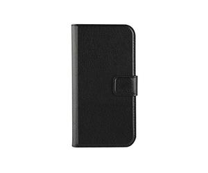 XQISIT 17879 Slim Faux Leather Wallet Case for HTC One M8 Mini Black