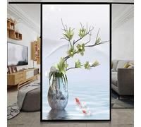 XQKXHZ Blackout Privacy Window Film Heat Blocking Static Cling Window Film Flower Decorative Removable Opaque Vinyl Glass Sticker for Home Office Bathroom,A1,85x190cm
