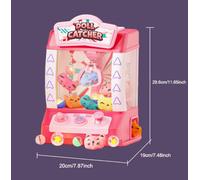 XQLY Claw Machines, Electronic Arcade Game Vending Machine with Adjustable Sound & 20 Mini Plush Toys 10 Twist Eggs, Candy Grabber Prize Dispenser Toys for Boys Girls, Birthday Toy Gifts for Kids