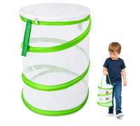 XQLY Medium Sized Collapsible Bug Catcher Net, Portable Butterfly Habitat Cage, Transparent Mesh Insect Observation Tool for Kids, Outdoor Nature Science Education and Insect Exploration (Medium)