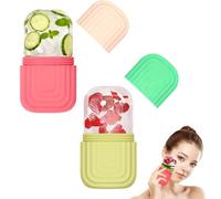 XQLY Pack of 2- Ice Face Roller, Eyes, Body Massage, Natural Cold Therapy to Eliminate Puffiness, Dark Circles, Wrinkle, Promotes Blood Circulation for Glowing, Soft, Tight Skin