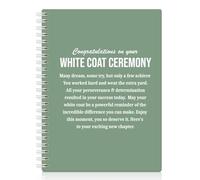 XQLZY Congratulations On Your White Coat Ceremony Green Spiral Notebook, White Coat Ceremony Gifts for Daughter Son, Med School Graduation Gifts for Physical Therapy Doctor Nurse Medical Student