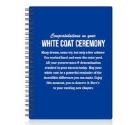XQLZY Congratulations On Your White Coat Ceremony Klein Blue Spiral Notebook, White Coat Ceremony Gifts for Daughter Son, Med School Graduation Gifts for Physical Therapy Doctor Nurse Medical Student