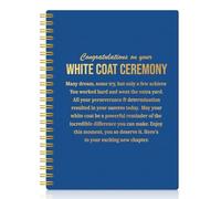 XQLZY Congratulations On Your White Coat Ceremony Navy Blue Spiral Notebook, White Coat Ceremony Gifts for Daughter Son, Med School Graduation Gifts for Physical Therapy Doctor Nurse Medical Student
