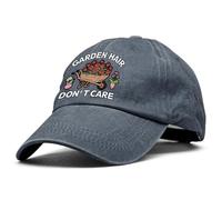 XQLZY Garden Hair Don't Care Adjustable Baseball Cap, Retro Cotton Hat for Men Women Plant Lover Gardener Farmer, Funny Gardening Thank You Gifts for Plant Lover, Nature-Inspired Hats for Gardener