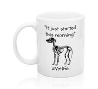 XQLZY It Just Started This Morning Vetlife Funny Coffee Mug, Vets Office Mug, Graduation Gifts for Vets Students, Birthday Present for Men Women Vet Assistants, Thank You Christmas Gifts for Vet