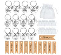 XQMMGO 12 Pieces Thank You Gifts,Inspirational Keychain,Keychain for Office Appreciation Gifts Going Away Farewell Gifts