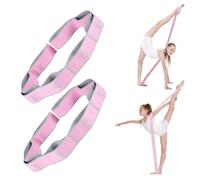 XQMMGO 2 Pcs Stretching Bands, Stretch Strap with 8 Loops, Yoga Straps, latin Exercise, Adults Kids Universal, Leg Stretcher for Gymnastics, Pilates, Dance & Physical
