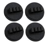 XQMMGO 4 Pack Rubber Exfoliating Body Scrubber Pads, Painless Dead Skin Remover for Shower & Bath, Non-Slip Finger Loop Scrub Sponge for Smooth Skin (B)