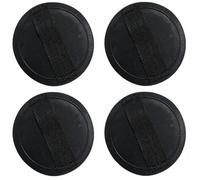 XQMMGO 4 Pack Rubber Exfoliating Body Scrubber Pads, Painless Dead Skin Remover for Shower & Bath, Non-Slip Finger Loop Scrub Sponge for Smooth Skin (A)